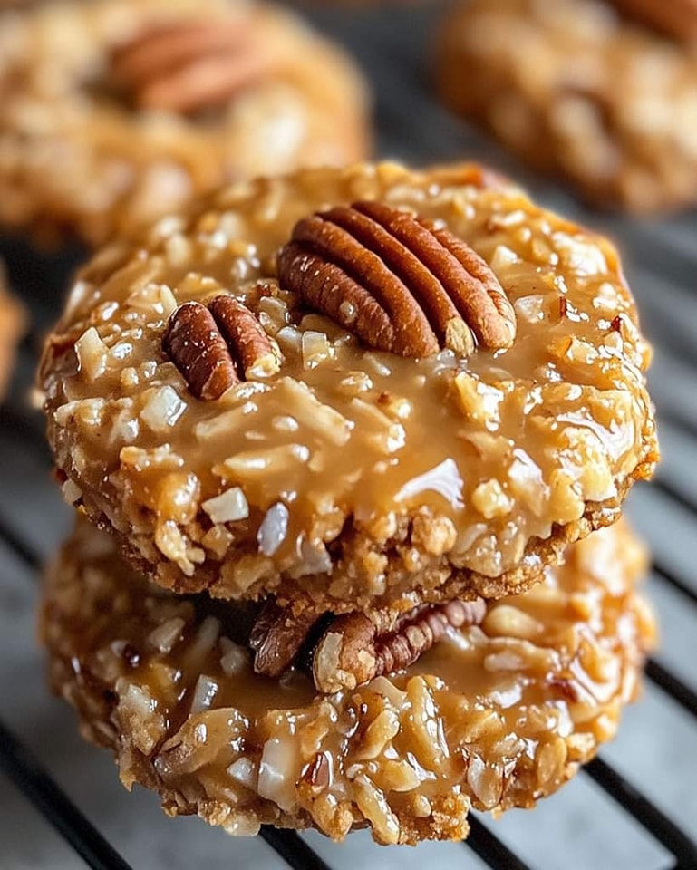 No Bake Pecan Coconut Praline Cookies