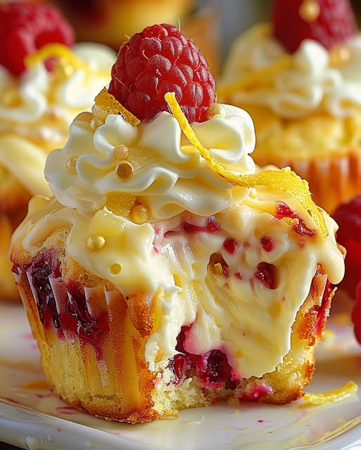 Raspberry Lemon Heaven Cupcakes 