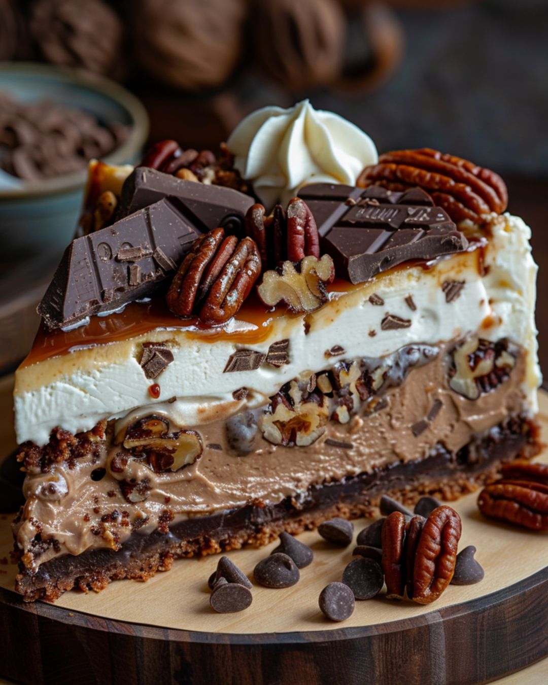 No-Bake German Chocolate Cheesecake