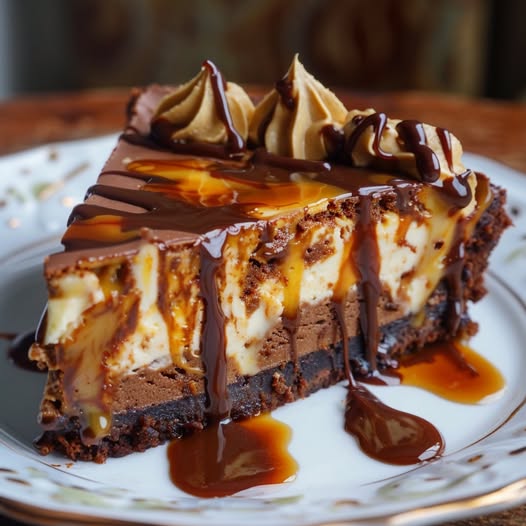  Caramel Brownie Cheesecake 