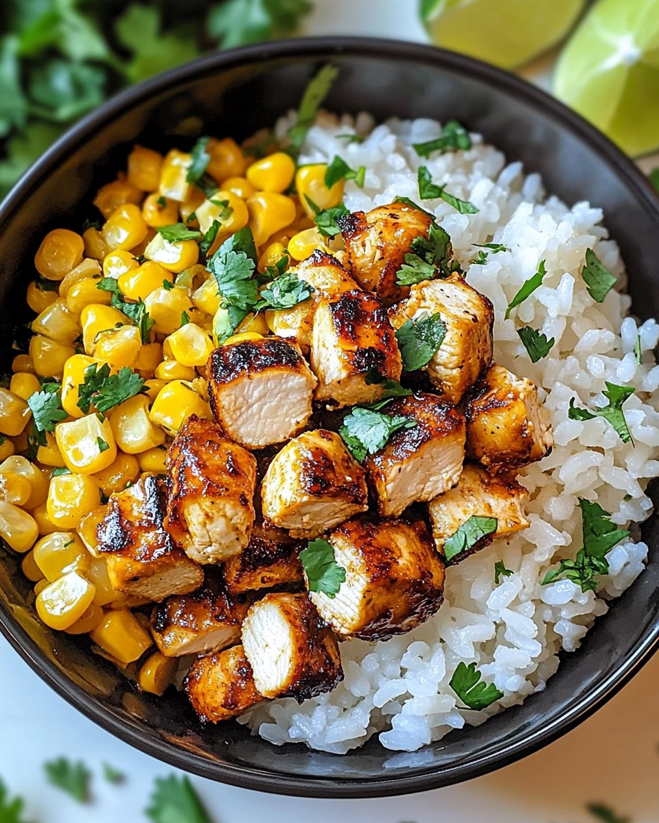 Flavor-packed Street Corn Chicken Rice Bowl 