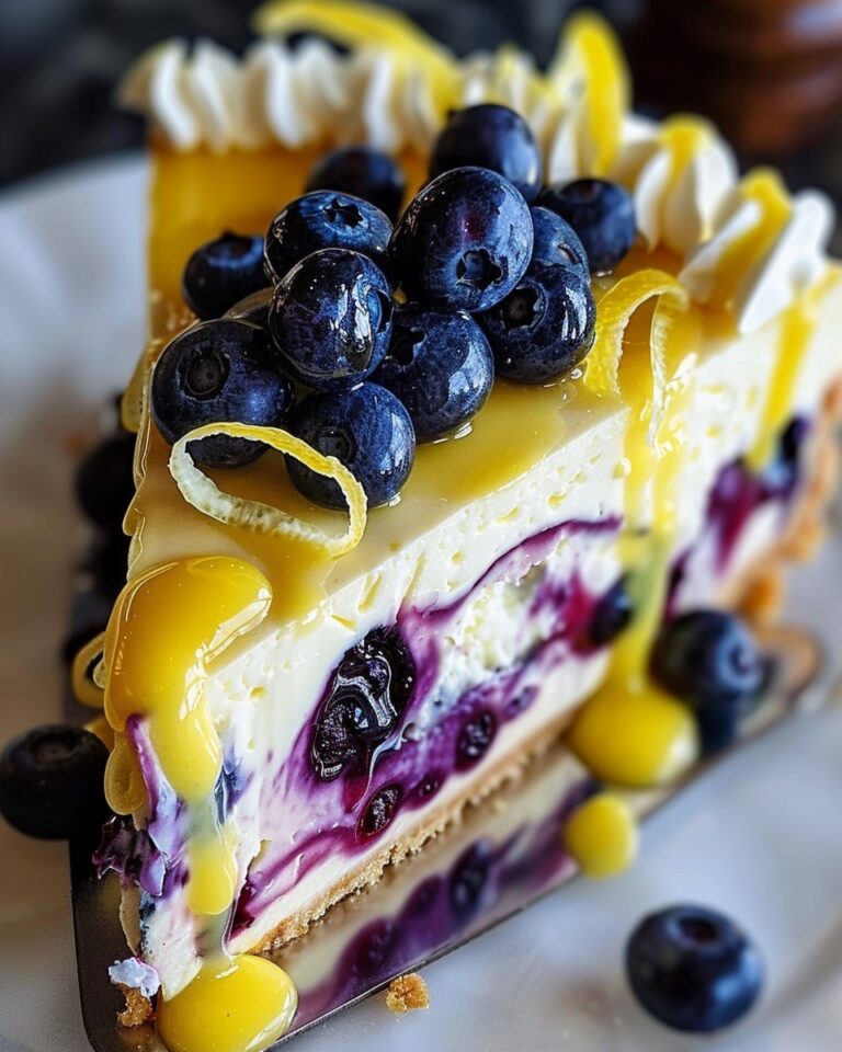 Luscious Lemon Blueberry Cheesecake