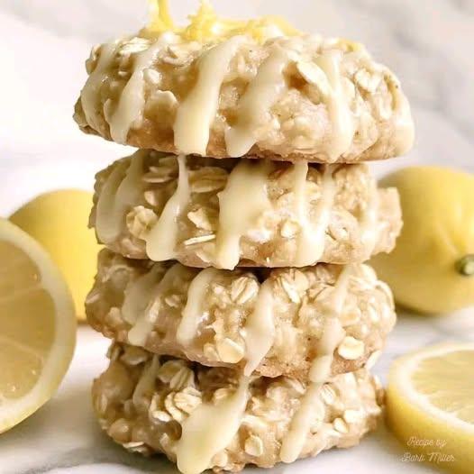 Soft Lemon Oatmeal Cookies