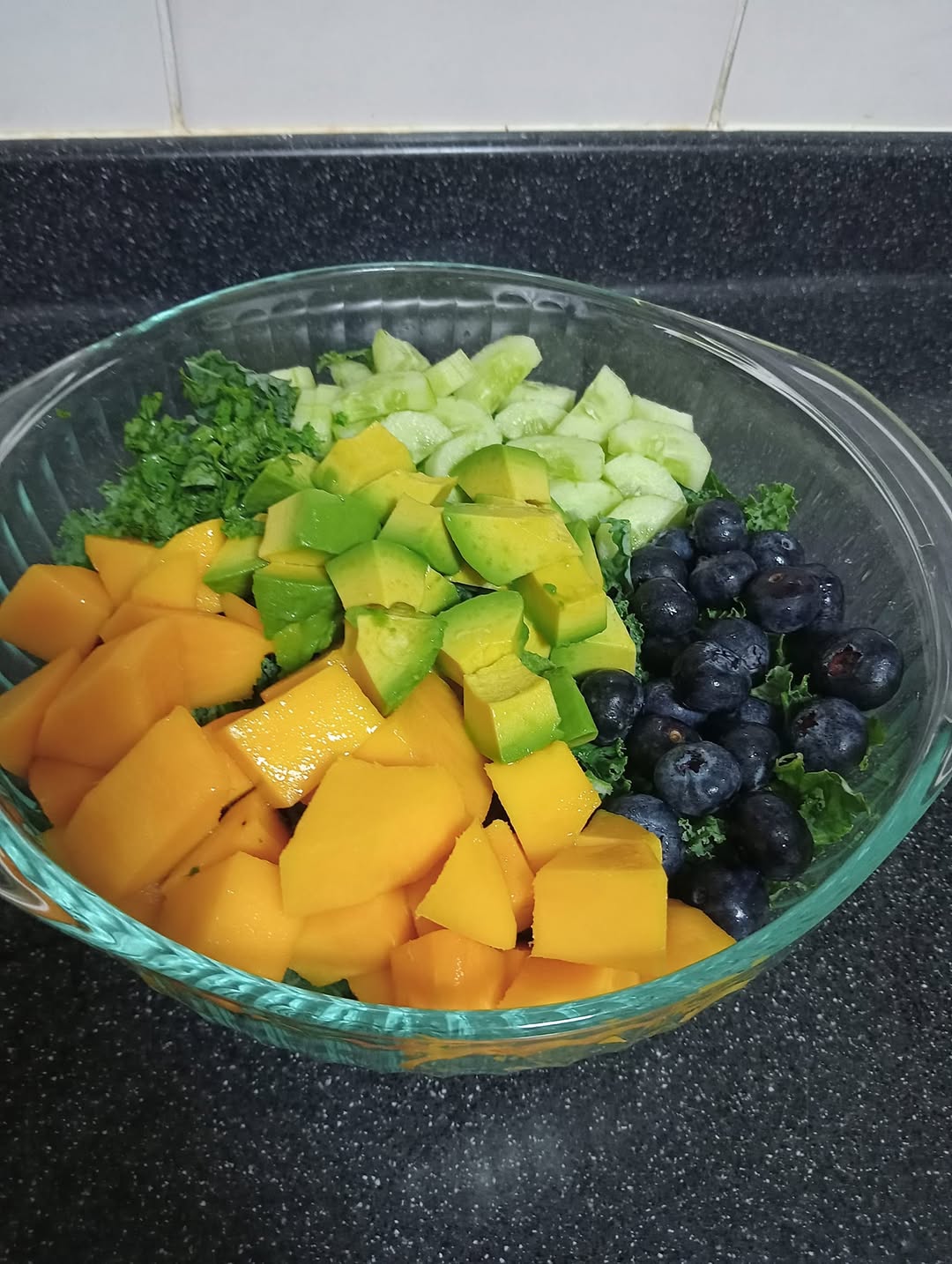 Mango Cucumber Salad with Blueberries and Avocado
