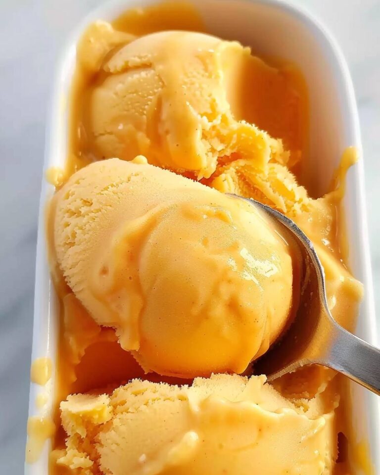 Peach Sorbet Without an Ice Cream Maker