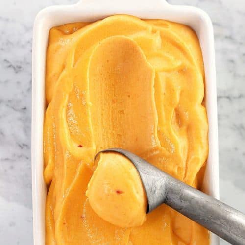 Peach Sorbet Without an Ice Cream Maker