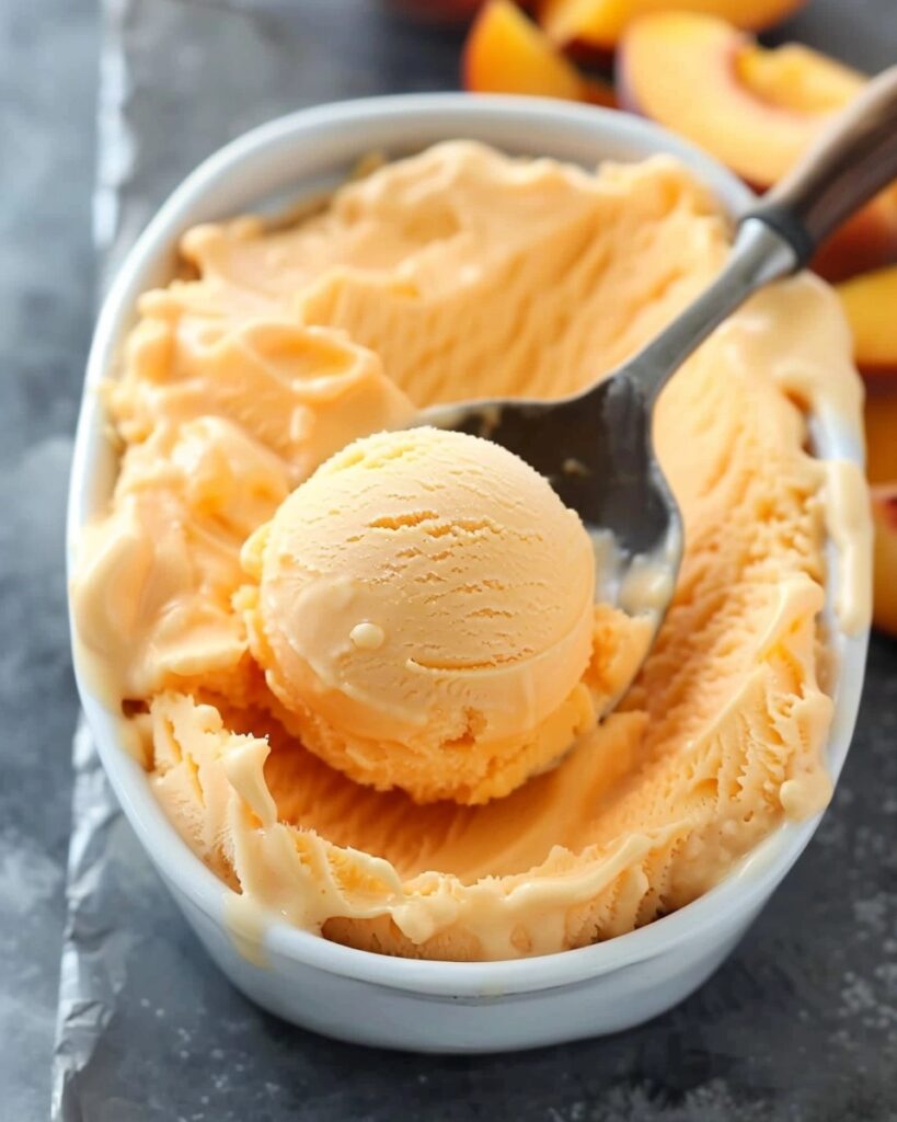 Peach Sorbet Without an Ice Cream Maker recipe