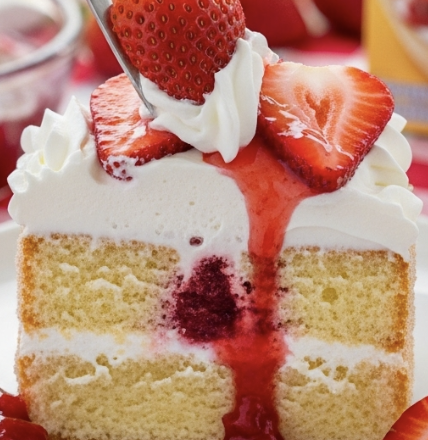 Strawberry Shortcake Poke Cake 