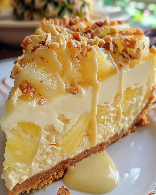 Pineapple White Chocolate Cheesecake