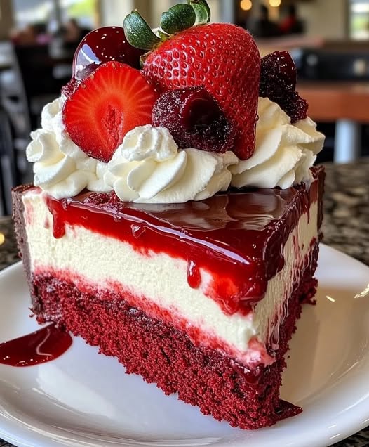  Red Velvet Strawberry Cheesecake 