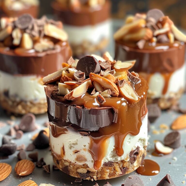 No-Bake Turtle Mini Cheesecakes