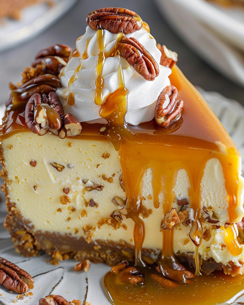 Elegant Caramel Pecan Cheesecake