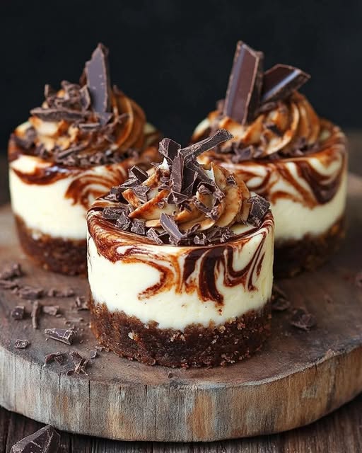 Mocha Marble Mini Cheesecake