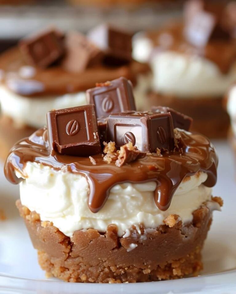 No Bake Mini Rolo Cheesecakes