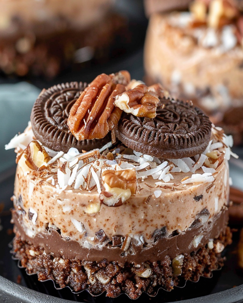 No-Bake German Chocolate Cheesecake Mini
