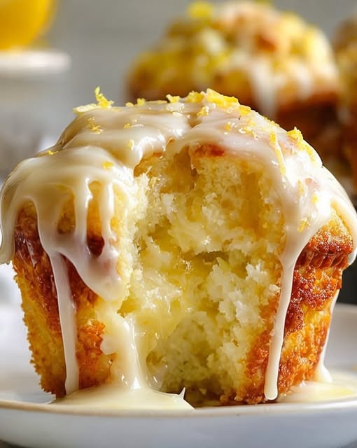Lemon Cream Cheese Muffins – Soft, Zesty & Irresistible