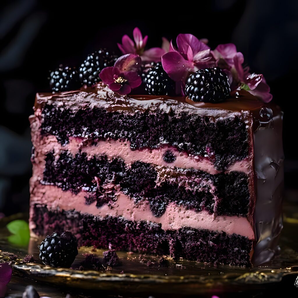  Dark Romance Chocolate Blackberry Cake 