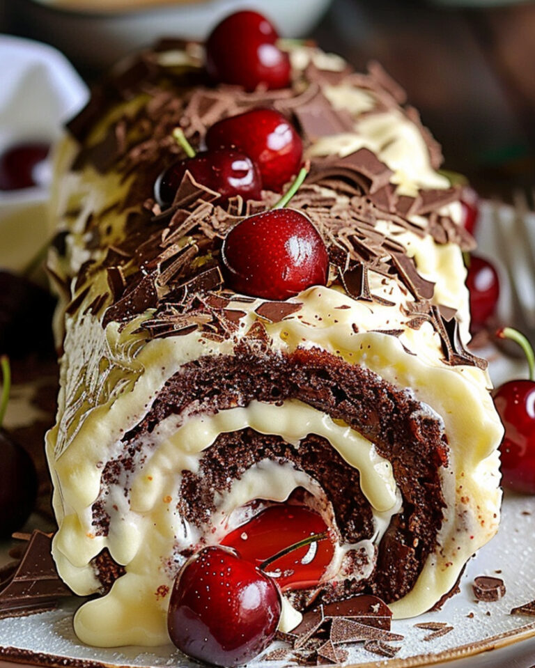 Elegant Black Forest Swiss Roll