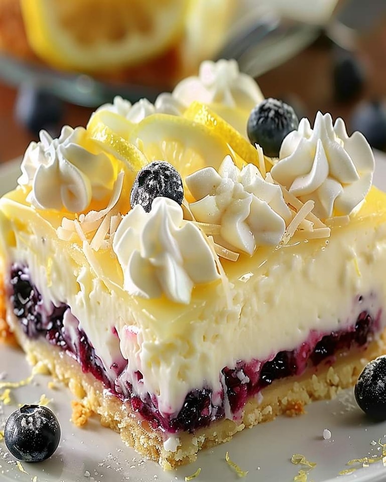 Lemon Blueberry Cheesecake Bars