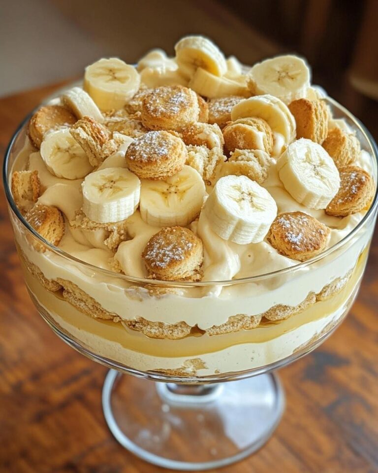 Banana Vanilla Pudding Trifle with Biscuits crunch