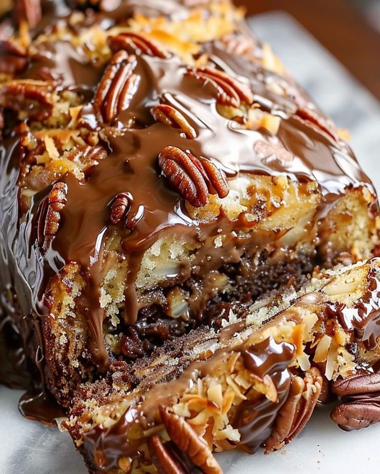 Mouth-watering German Chocolate Pecan Pound Cake