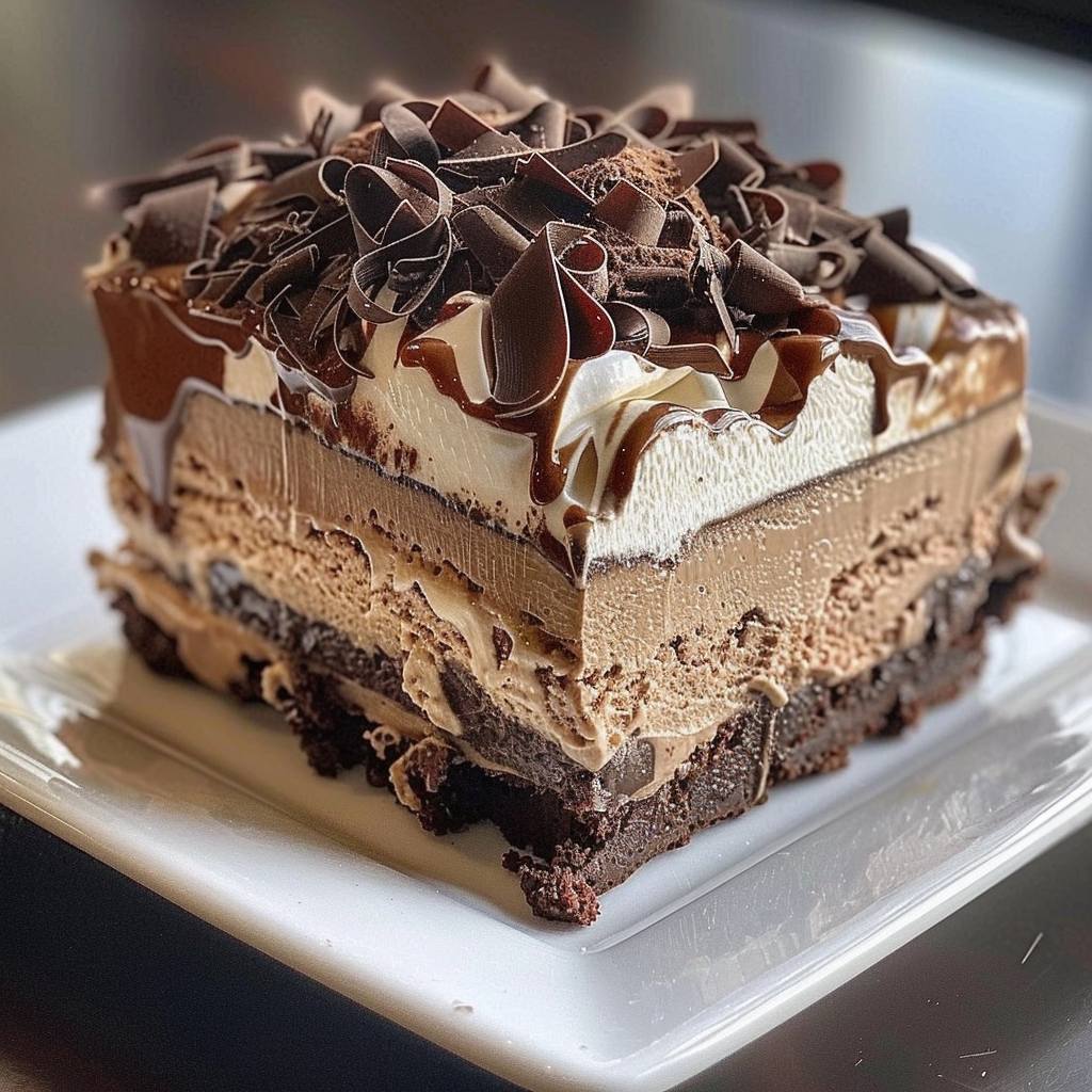 Mocha Brownie Ice Cream Cake