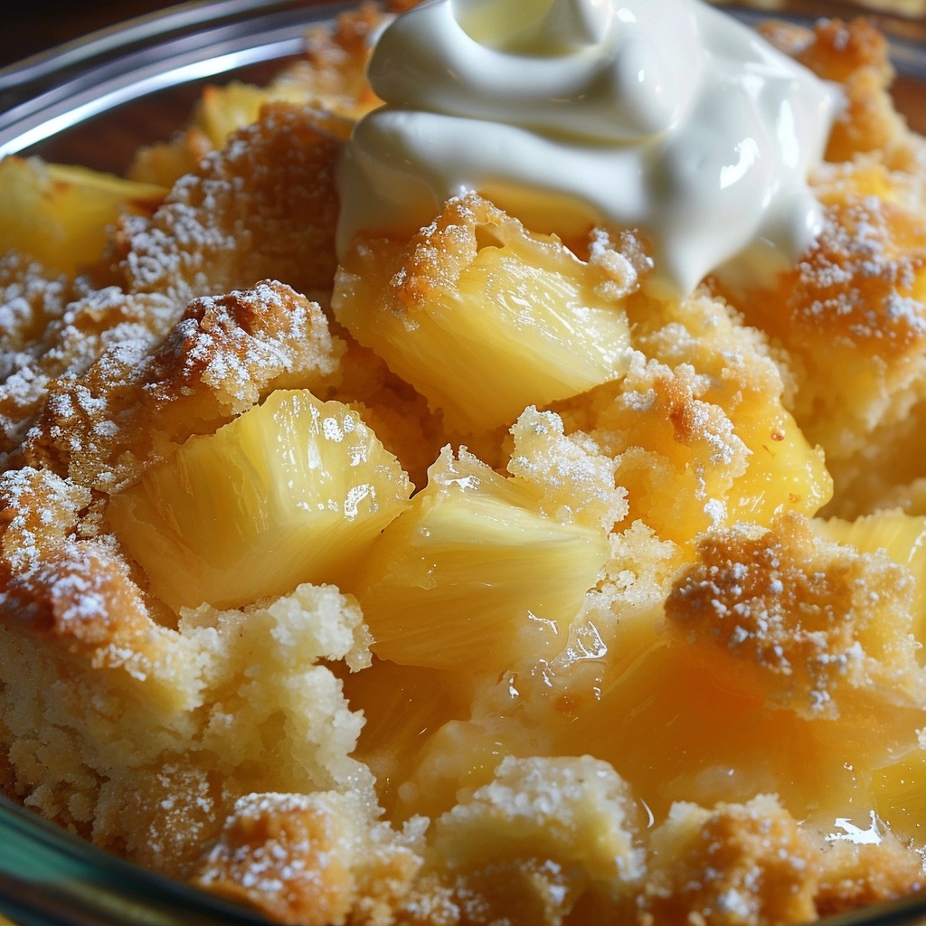 Pineapple Dump Cake Cobbler Recipe