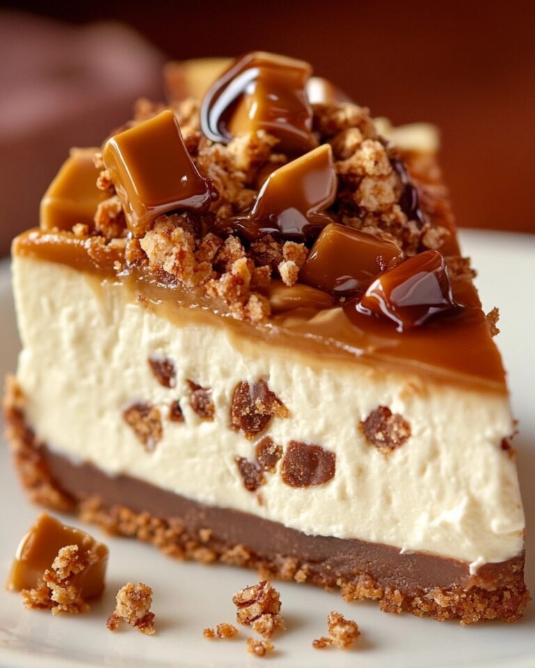 Caramel Toffee Crunch Cheesecake