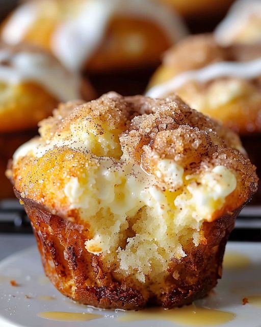 Gooey Cinnamon Cream Cheese Muffins