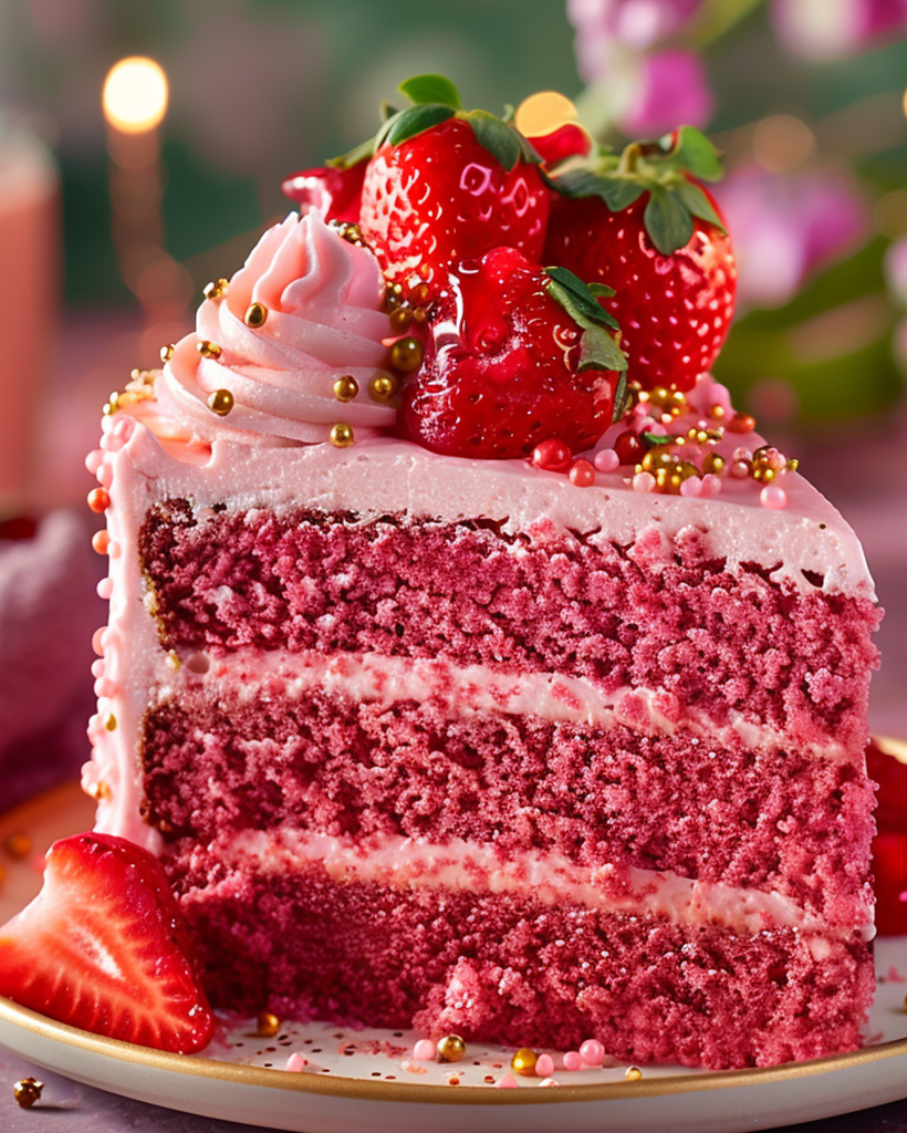 Strawberry Velvet Cake 
