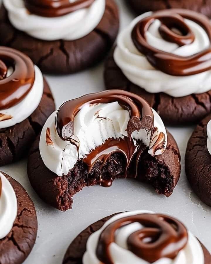 Double Chocolate Marshmallow Cookies