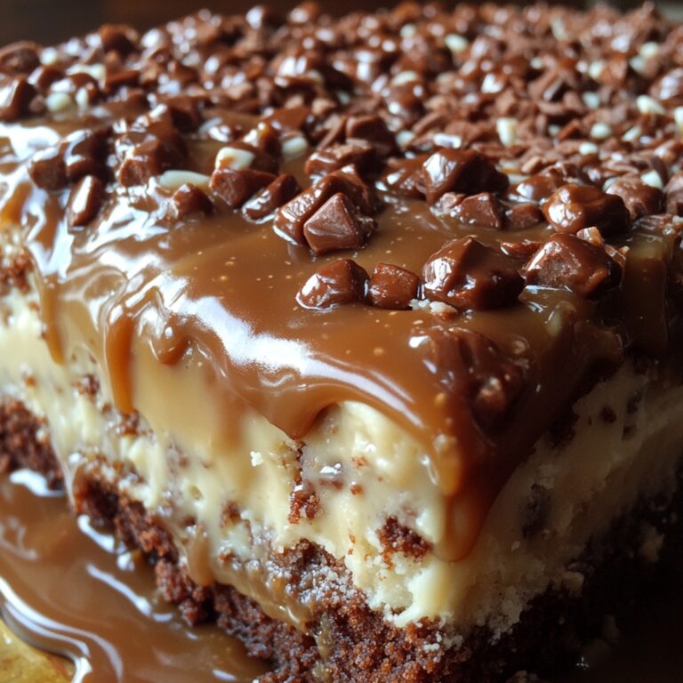 Caramel Turtle Poke Cake