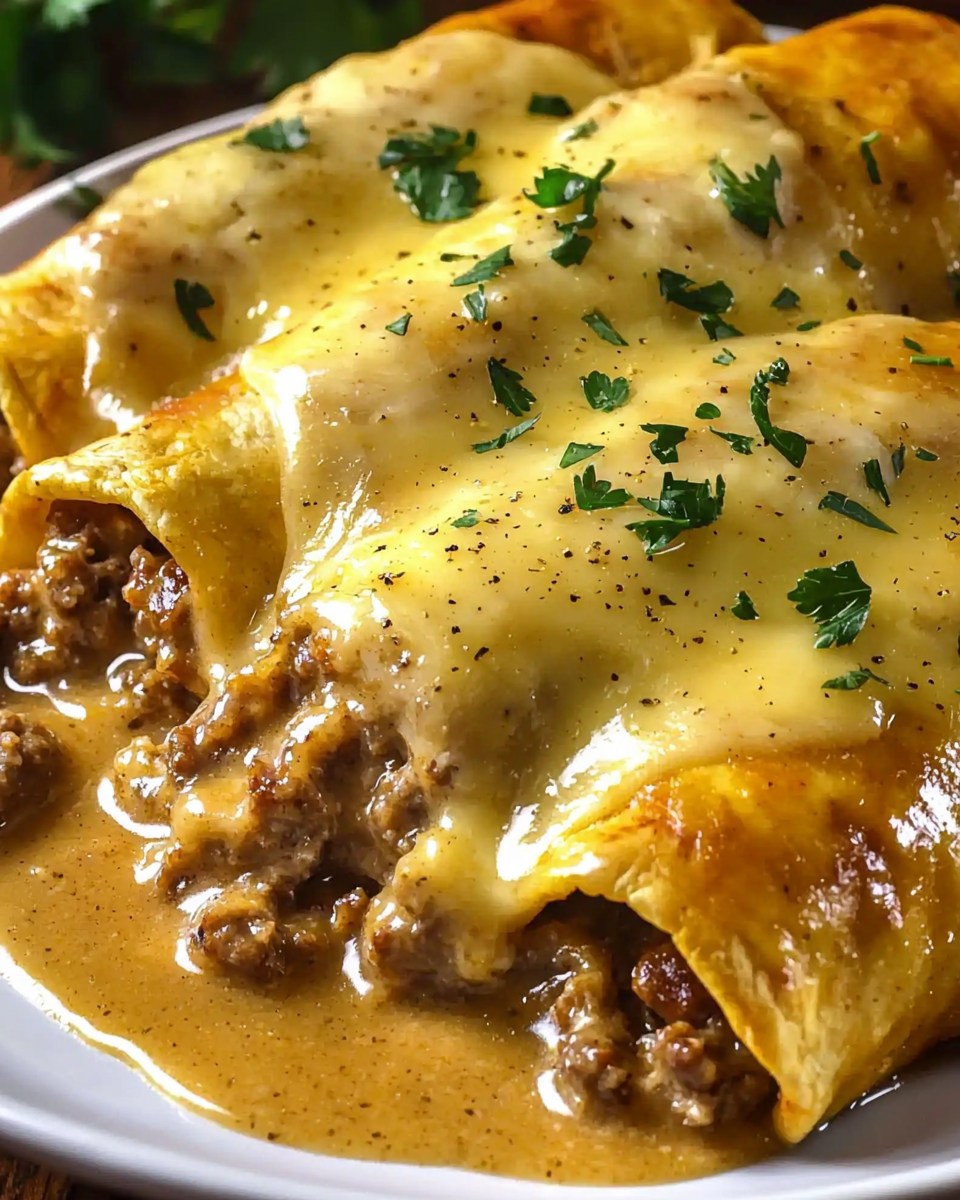 Southern Breakfast Enchiladas with Sausage Gravy