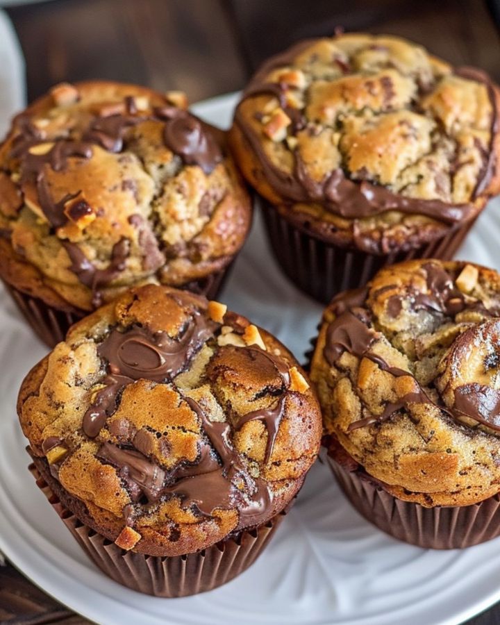 Nutella Banana Swirl Muffins