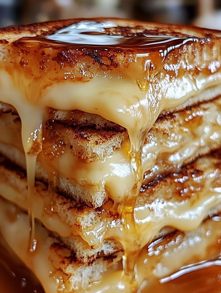 Goat Cheese Grilled Cheese with Honey and Red Pepper Flakes
