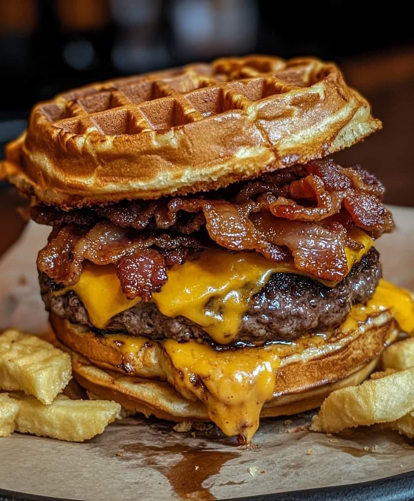 Maple Bacon Waffle Burger