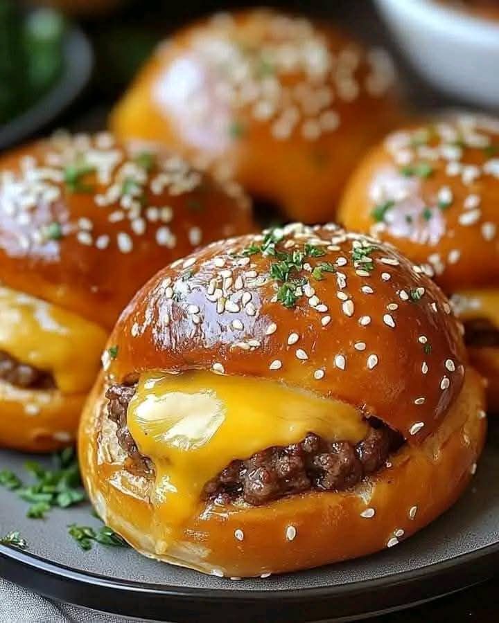 Cheeseburger Pretzel Bombs