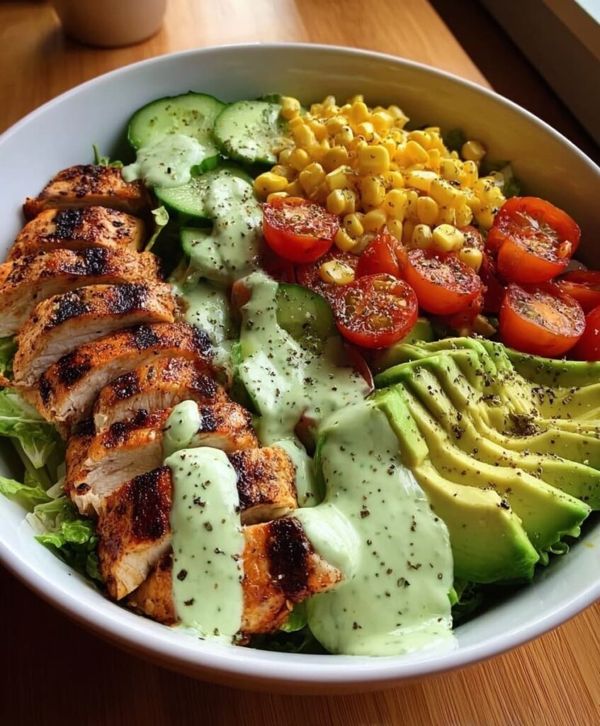 Creamy-Avocado-Grilled-Chicken-Salad-Bowl