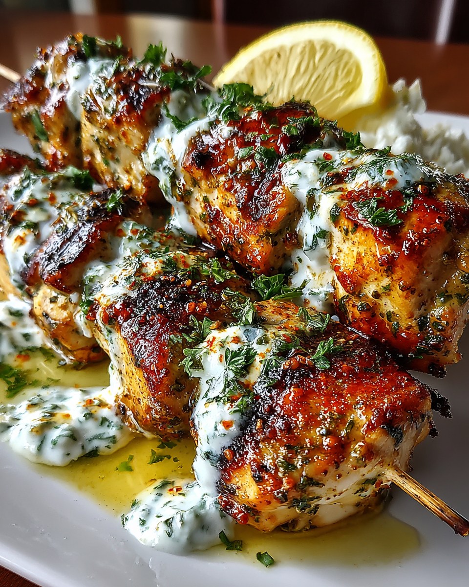 Greek-Yogurt-Marinated Chicken-Skewers