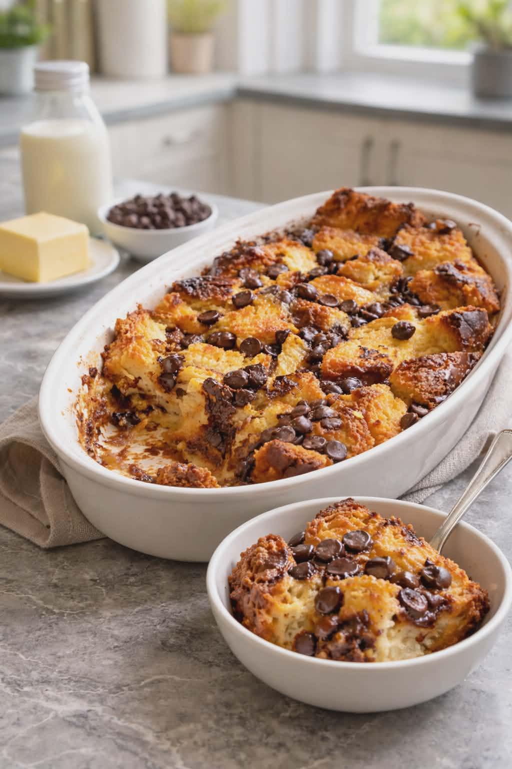 brioche-chocolate-chip-pudding