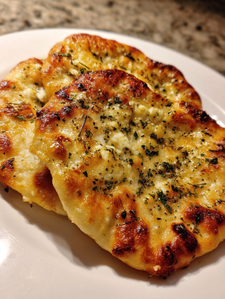 air-fryer-garlic-herb-cottage-cheese-flatbread