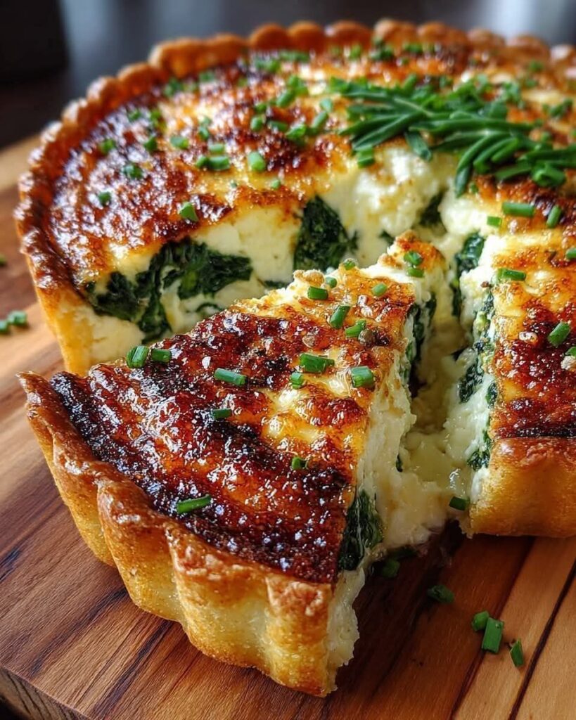 Cottage-Cheese-Spinach-No-Crust-Quiche