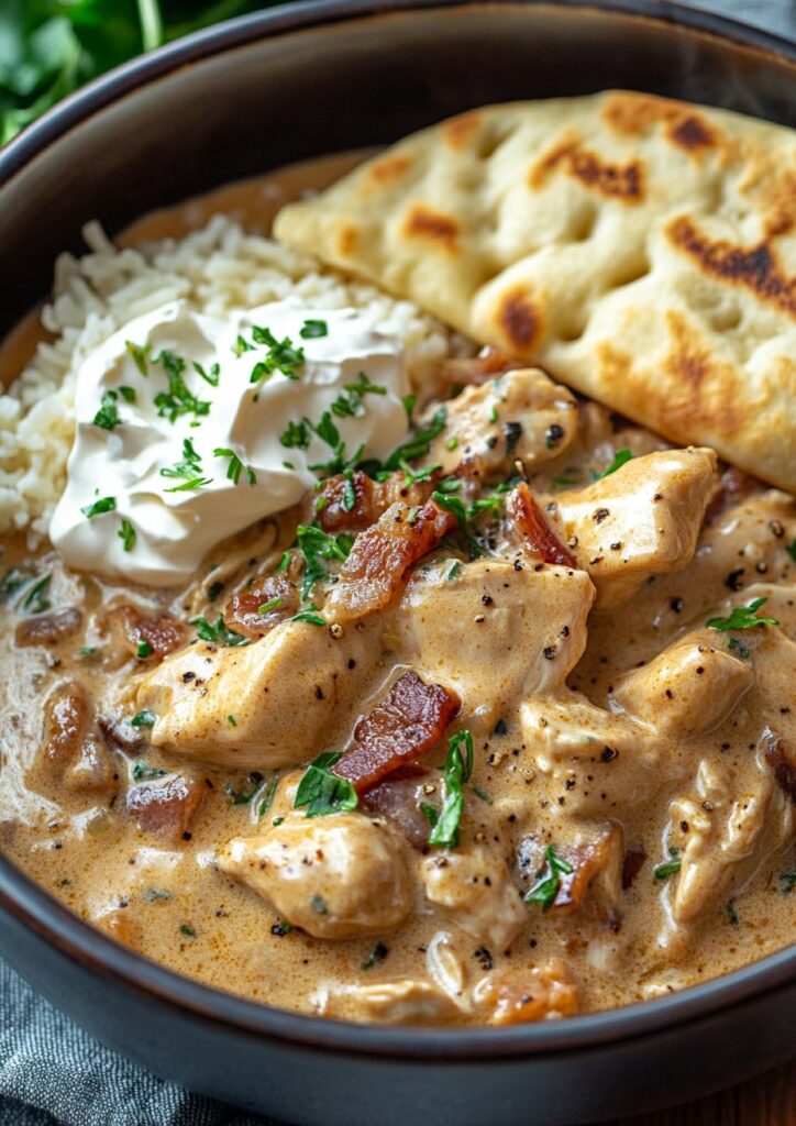 creamy-chicken-stroganoff-comfort-bowl-with-smoky-bacon