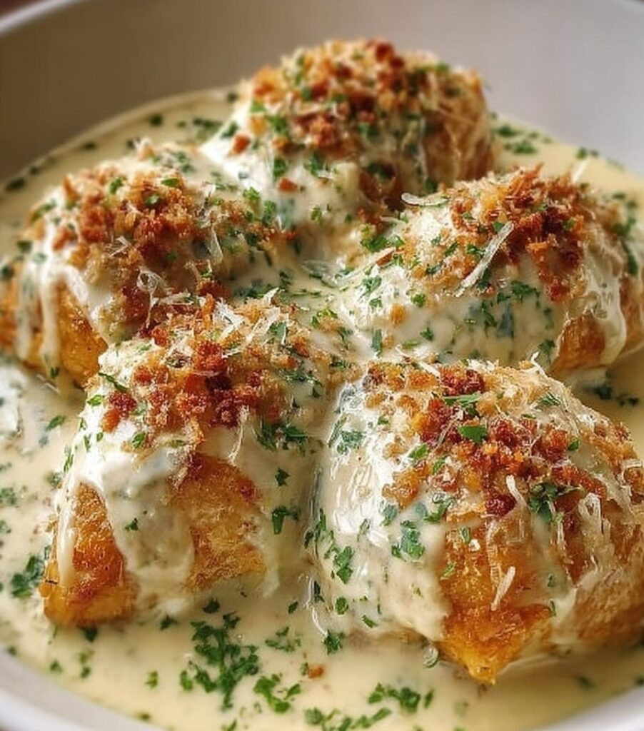 Chicken-Pillows-with-Creamy-Parmesan-Sauce