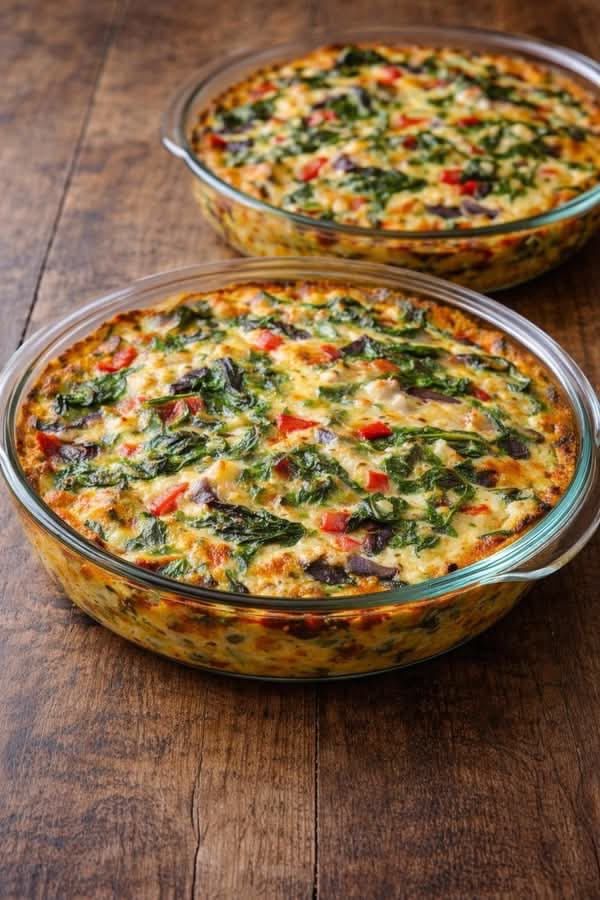 Roasted-Red-Pepper-&-Spinach-Baked-Frittata