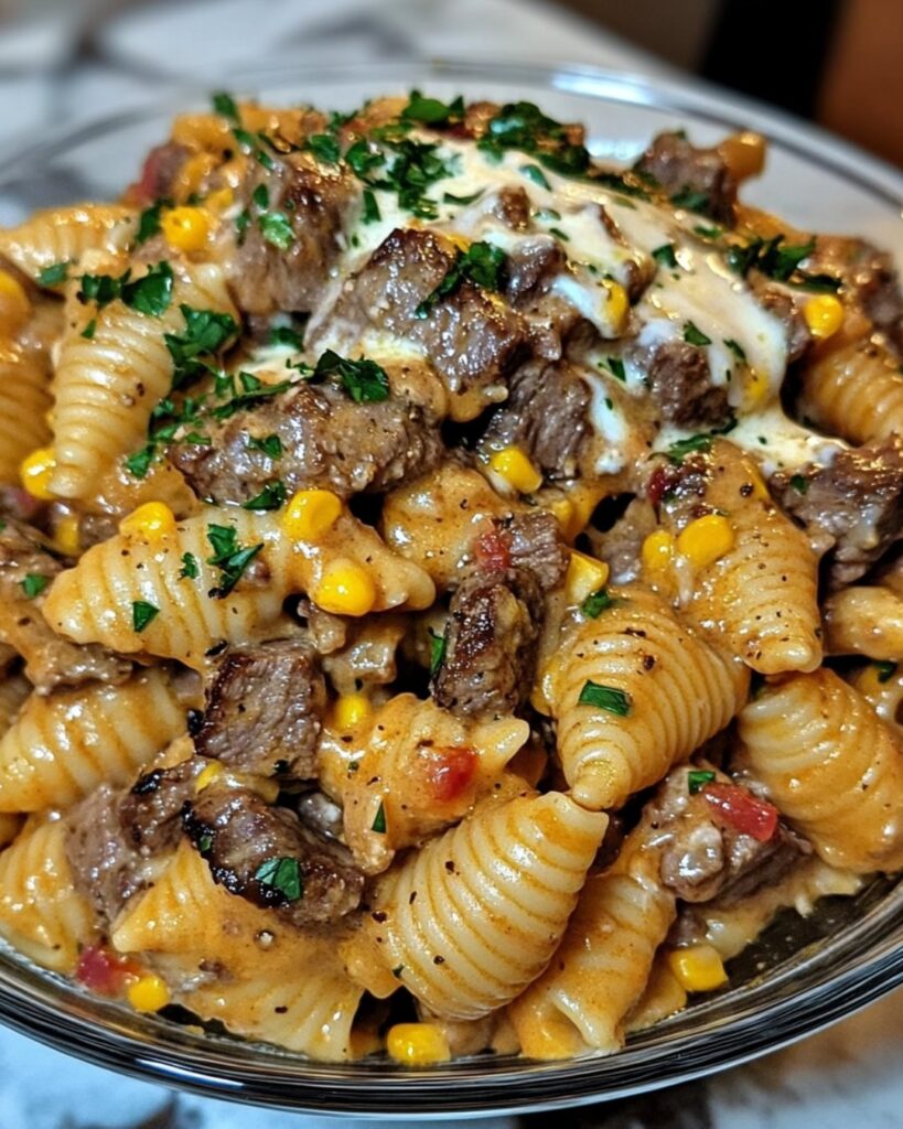 creamy-steak-shells-dish