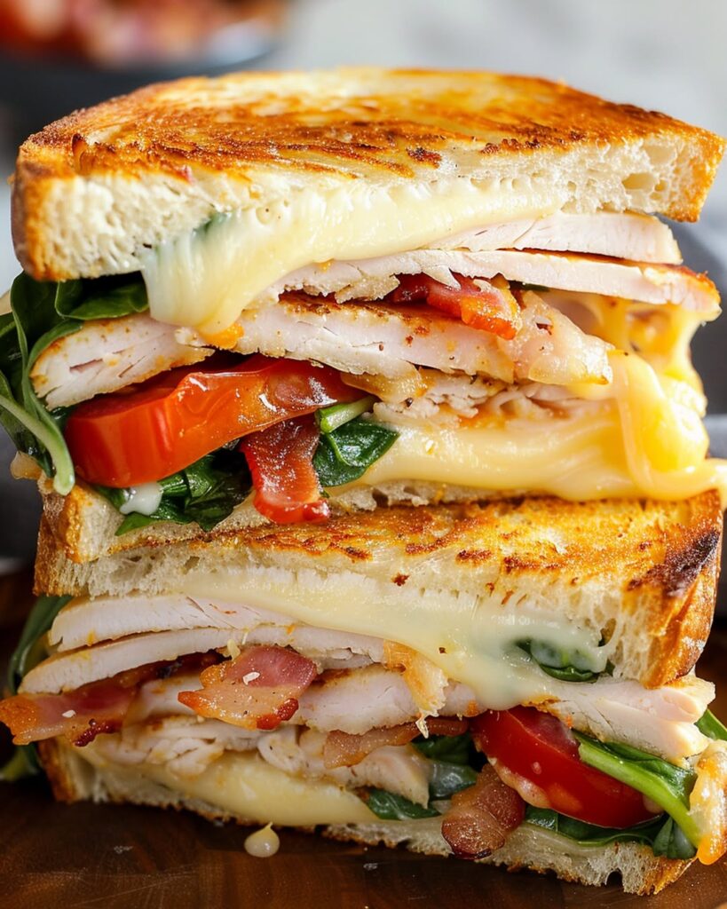 cheddar-and-bacon-turkey-melts-on-sourdough