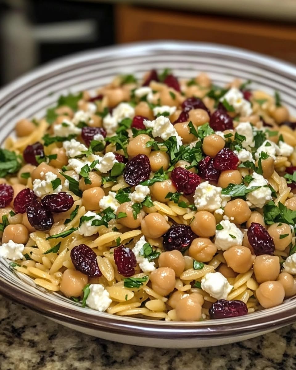 Feta-Ricotta-&-Cranberry-Orzo-with-Chickpeas