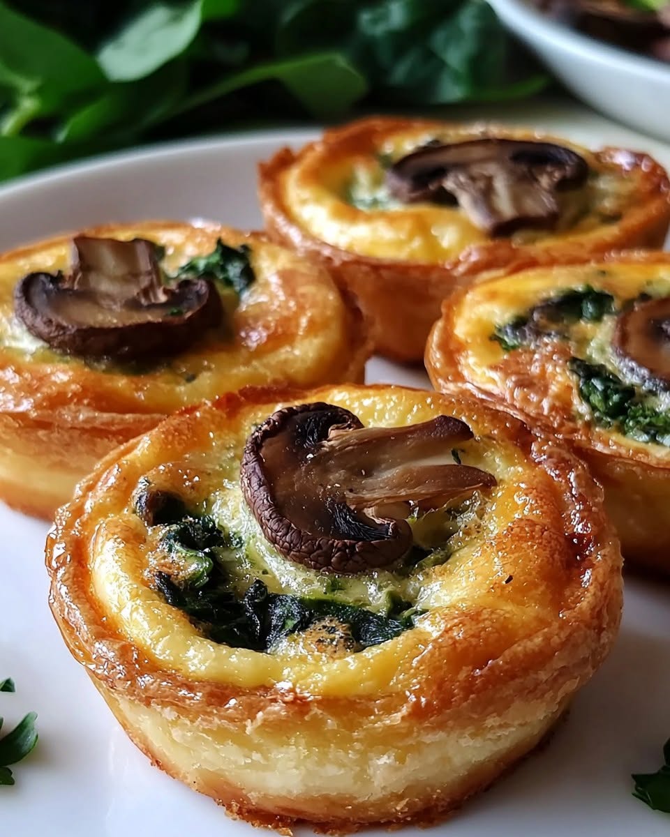 mini-mushroom-and-spinach-quiche