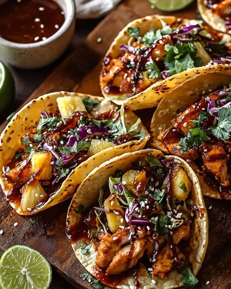 sweet-spicy-pineapple-chicken-tacos-with-mushrooms-gochujang